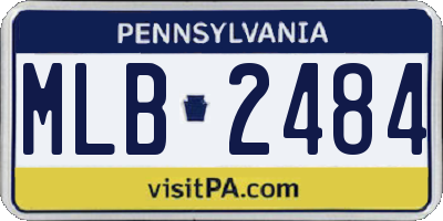 PA license plate MLB2484