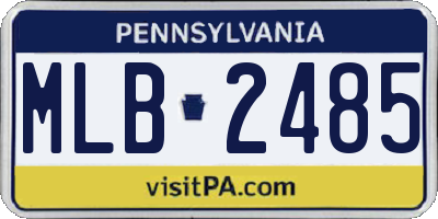 PA license plate MLB2485
