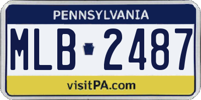PA license plate MLB2487