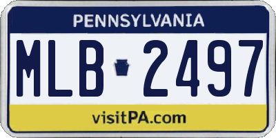 PA license plate MLB2497