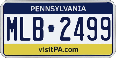PA license plate MLB2499