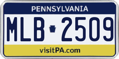 PA license plate MLB2509