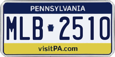 PA license plate MLB2510