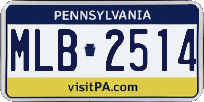 PA license plate MLB2514
