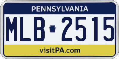 PA license plate MLB2515