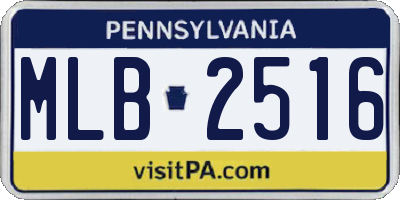 PA license plate MLB2516