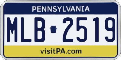 PA license plate MLB2519