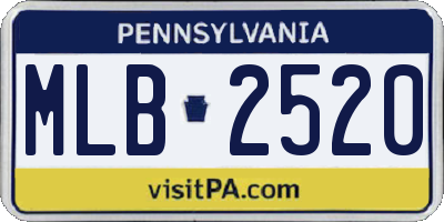 PA license plate MLB2520