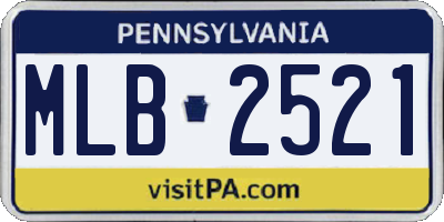 PA license plate MLB2521