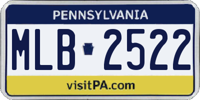 PA license plate MLB2522