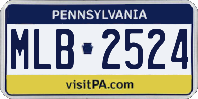 PA license plate MLB2524
