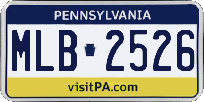 PA license plate MLB2526