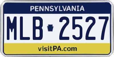 PA license plate MLB2527