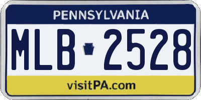 PA license plate MLB2528