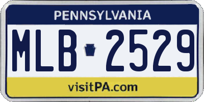 PA license plate MLB2529