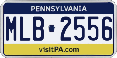 PA license plate MLB2556