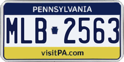 PA license plate MLB2563