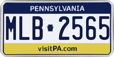 PA license plate MLB2565