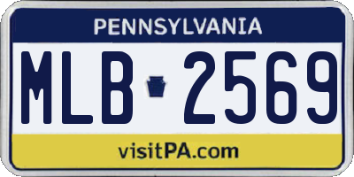 PA license plate MLB2569