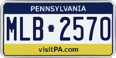 PA license plate MLB2570