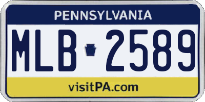 PA license plate MLB2589