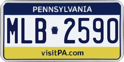 PA license plate MLB2590