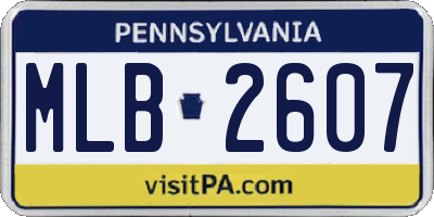PA license plate MLB2607