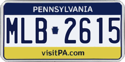 PA license plate MLB2615
