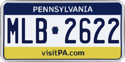 PA license plate MLB2622