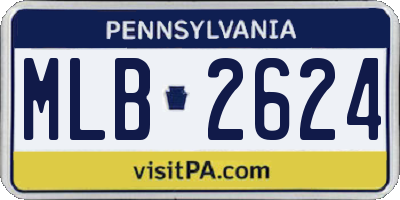 PA license plate MLB2624