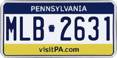 PA license plate MLB2631