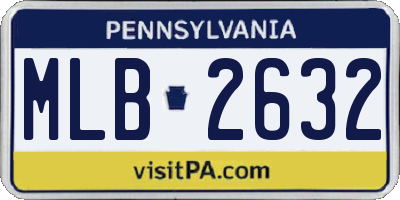PA license plate MLB2632