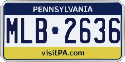 PA license plate MLB2636