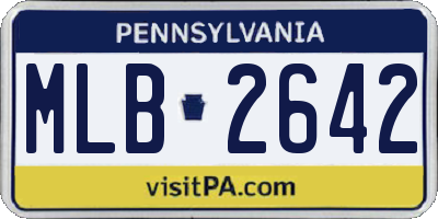 PA license plate MLB2642