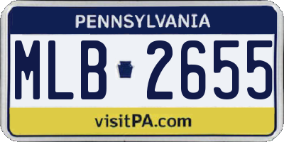 PA license plate MLB2655