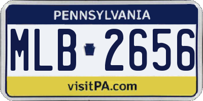 PA license plate MLB2656