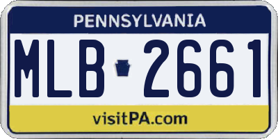 PA license plate MLB2661