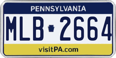 PA license plate MLB2664