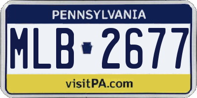 PA license plate MLB2677