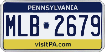 PA license plate MLB2679