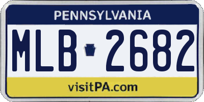 PA license plate MLB2682