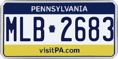 PA license plate MLB2683