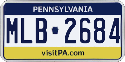 PA license plate MLB2684