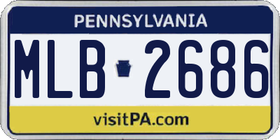 PA license plate MLB2686