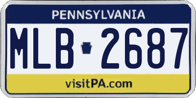 PA license plate MLB2687