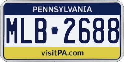 PA license plate MLB2688
