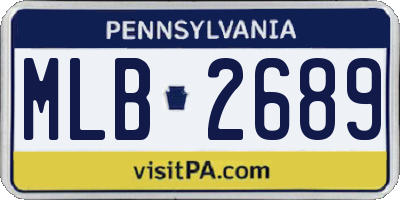 PA license plate MLB2689
