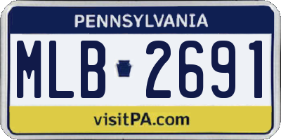 PA license plate MLB2691