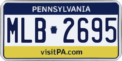 PA license plate MLB2695