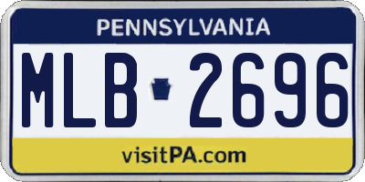 PA license plate MLB2696